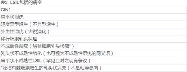lsil包括的病变