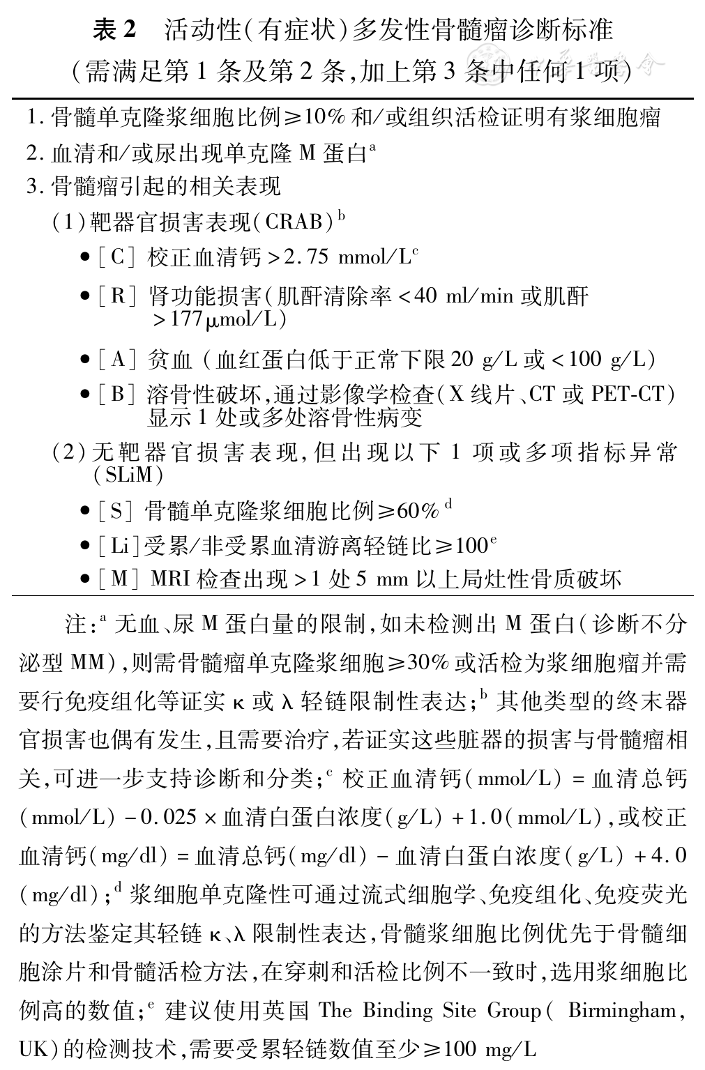 多发性骨髓瘤诊断标准图片