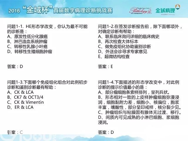 “为真相而战”2016金域杯首届数字病理诊断挑战赛全国六强出炉